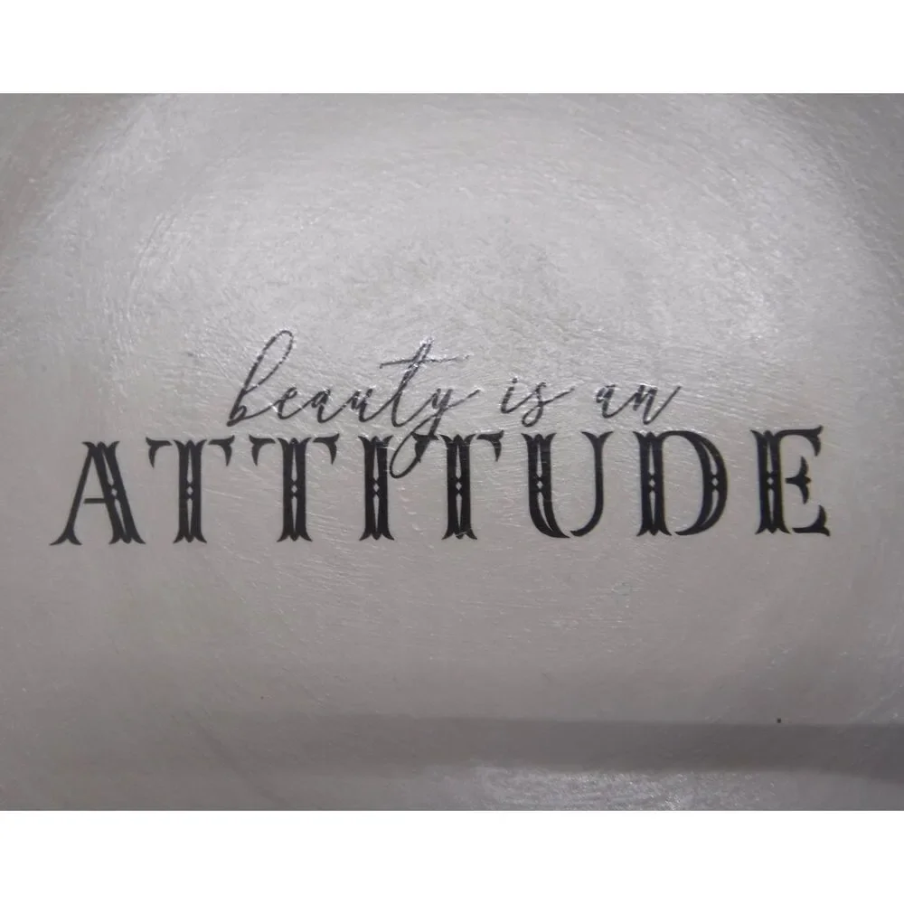 Trinket / Jewelry Dish Tan w/ Saying